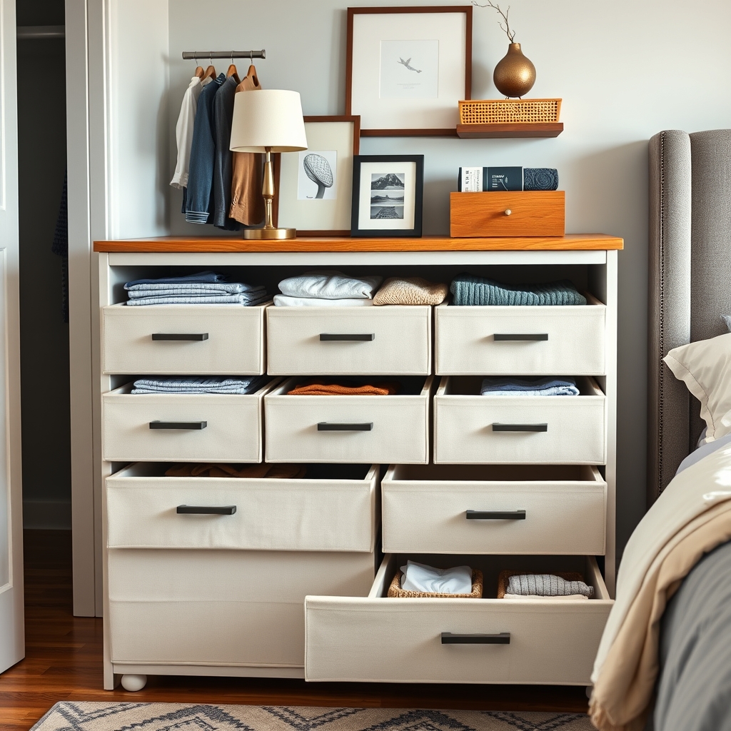 dresser organizer in action