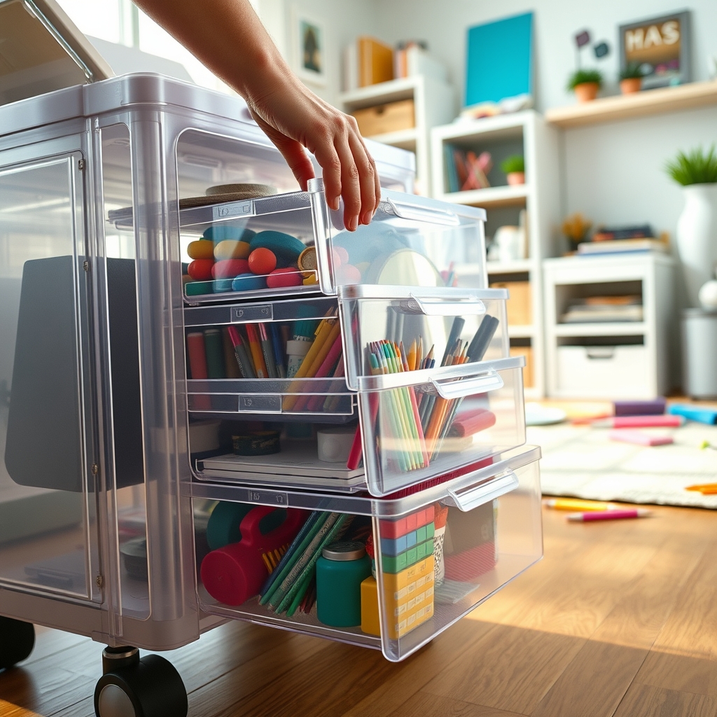 storage cart in action