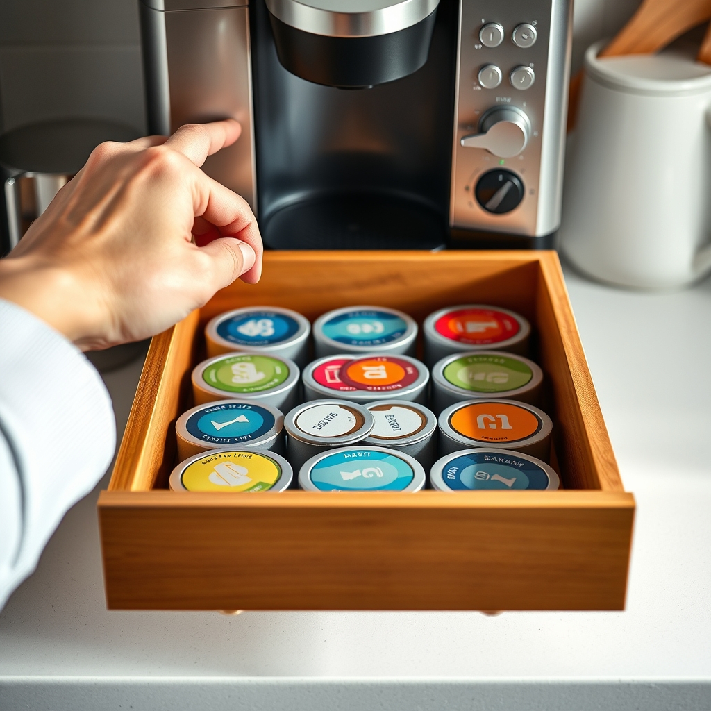 coffee drawer in action