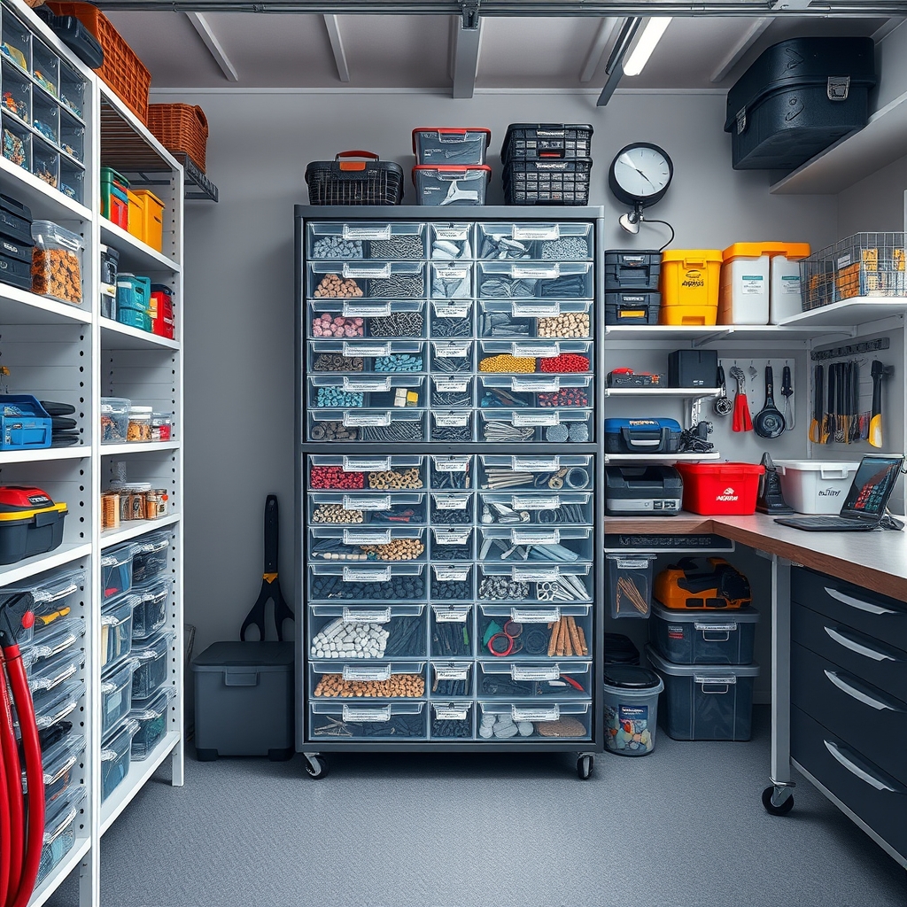 parts organizer in action
