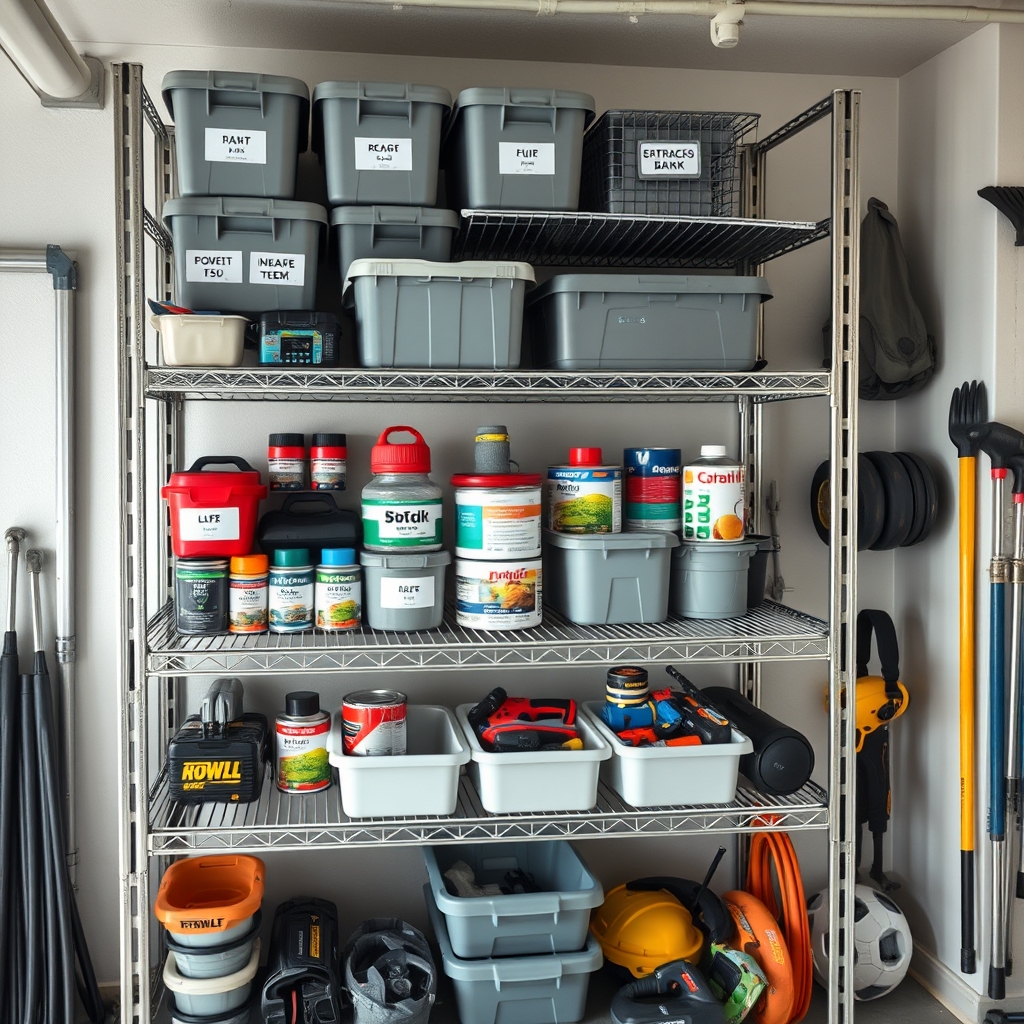 garage shelving in action