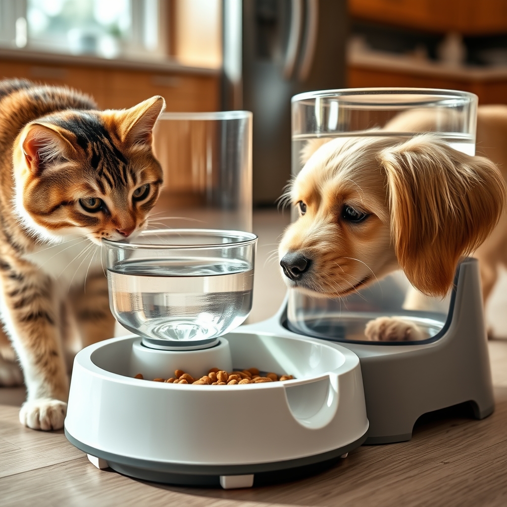 pet feeder in action