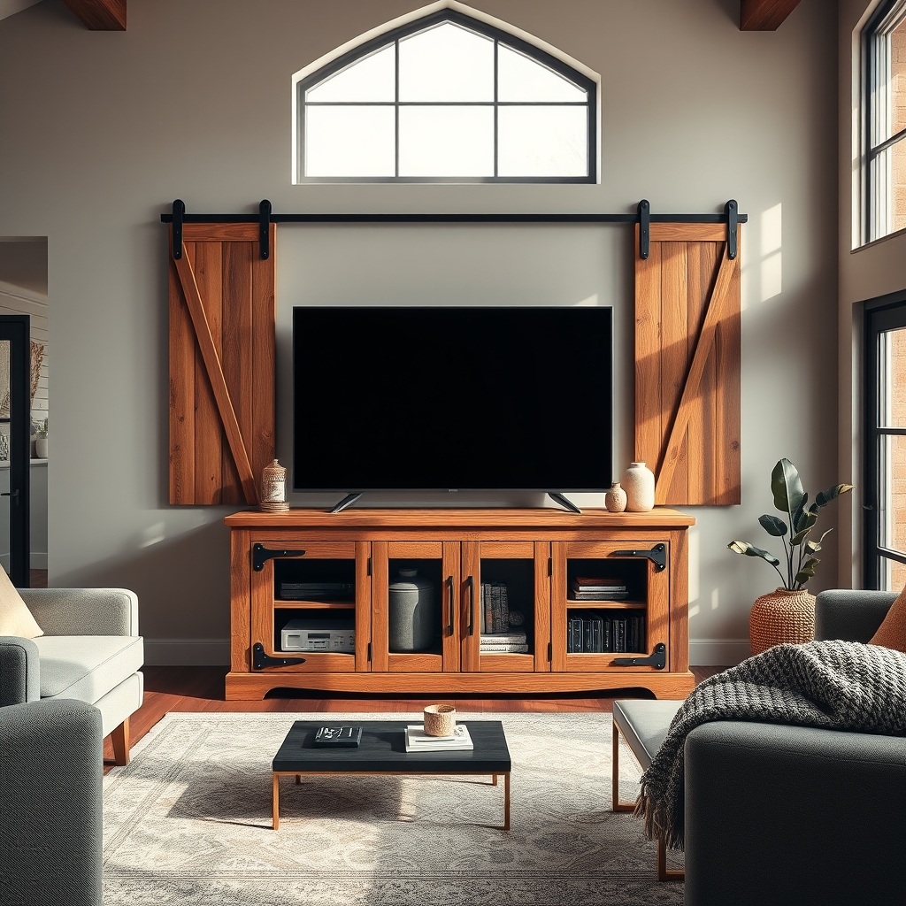 barnwood tvstand product view