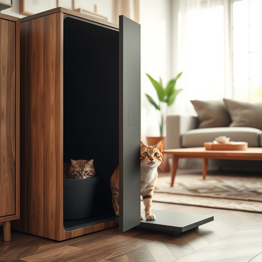Litter Enclosure Review 2026 — Best Hidden Litter Box 2026 2 litter enclosure in action