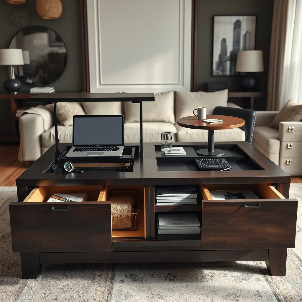 Lift Top Coffee Table Review 2026 — Best for Small Spaces 2 lift table in action
