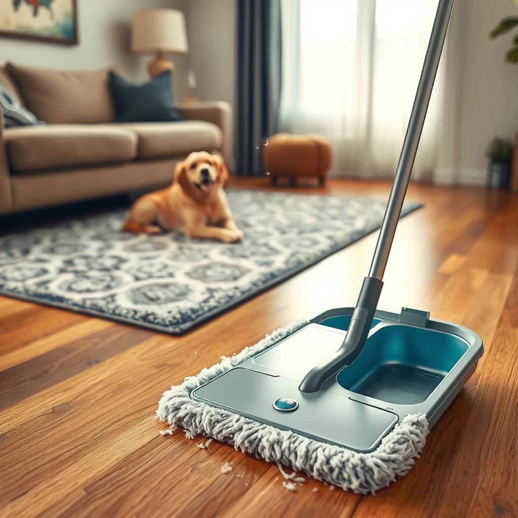 Best Flat Mop for Hardwood & Tile Floors — 2026 Review 2 flat mop in action