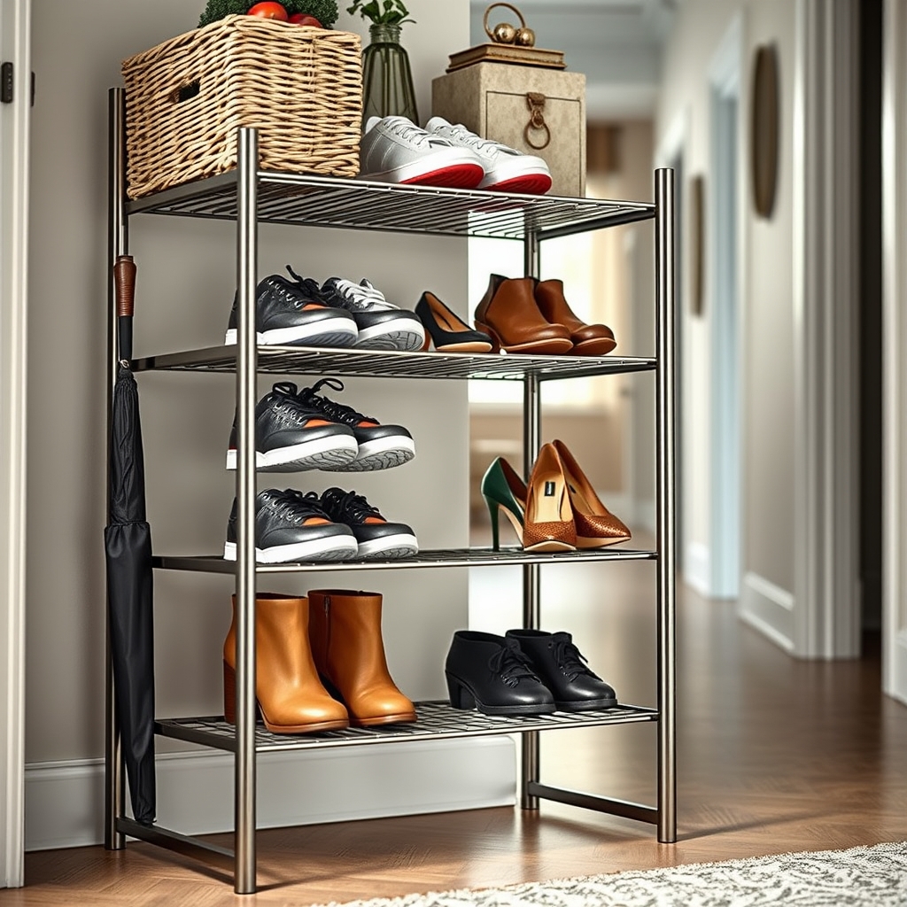 shoe rack in action