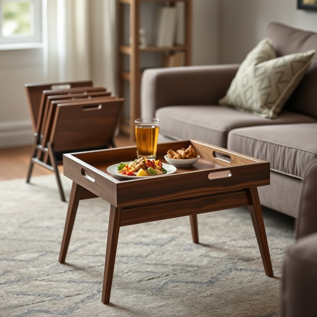 Winsome Wood TV Tray Set Review 2026 — Best Folding Trays 2 tv trays in action