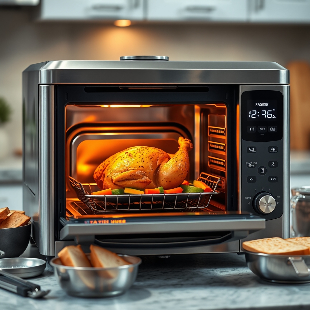 air fryer in action