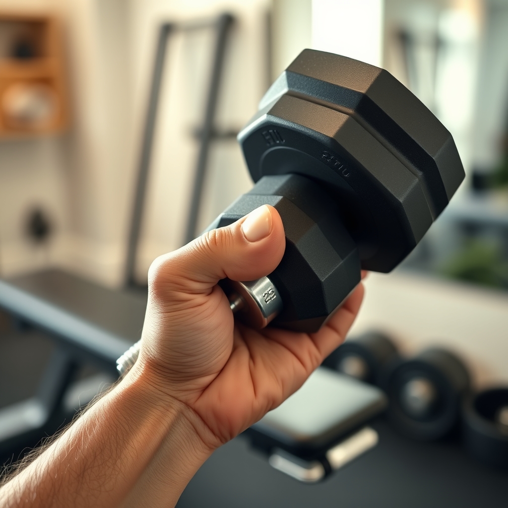 coated dumbbells in action