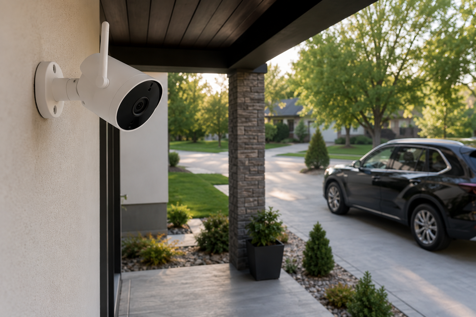 Home Security Camera Above Porch