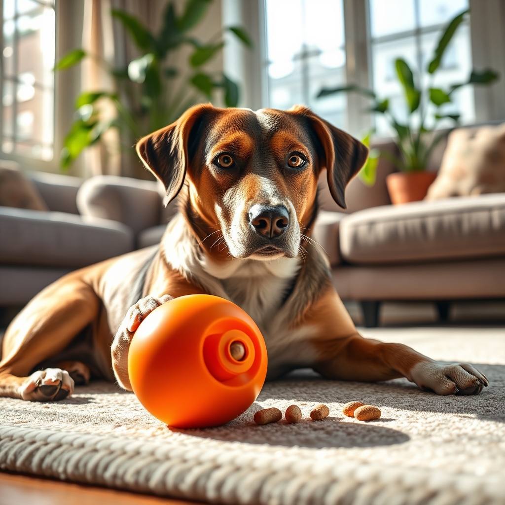 treat ball in action