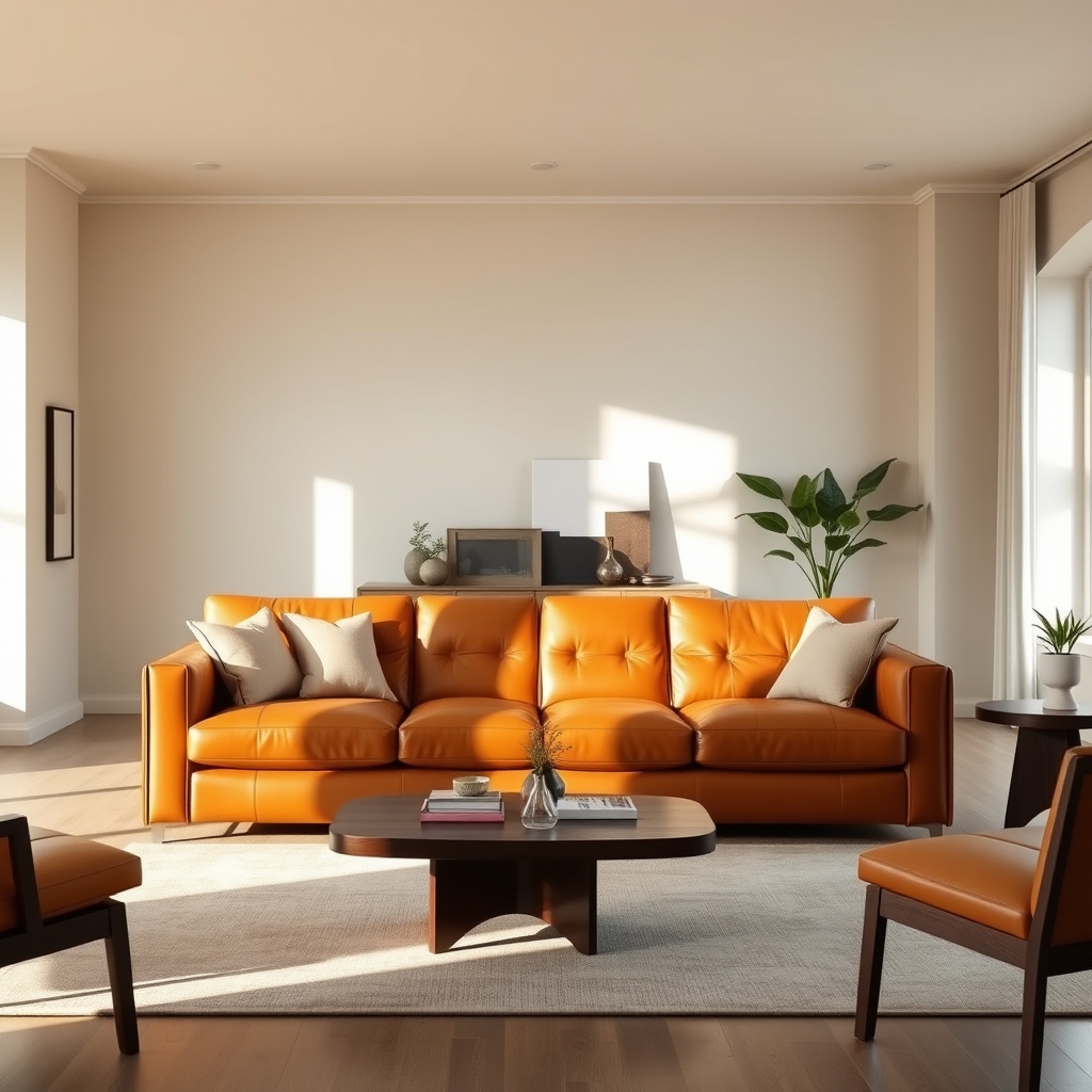 leather sofa product view