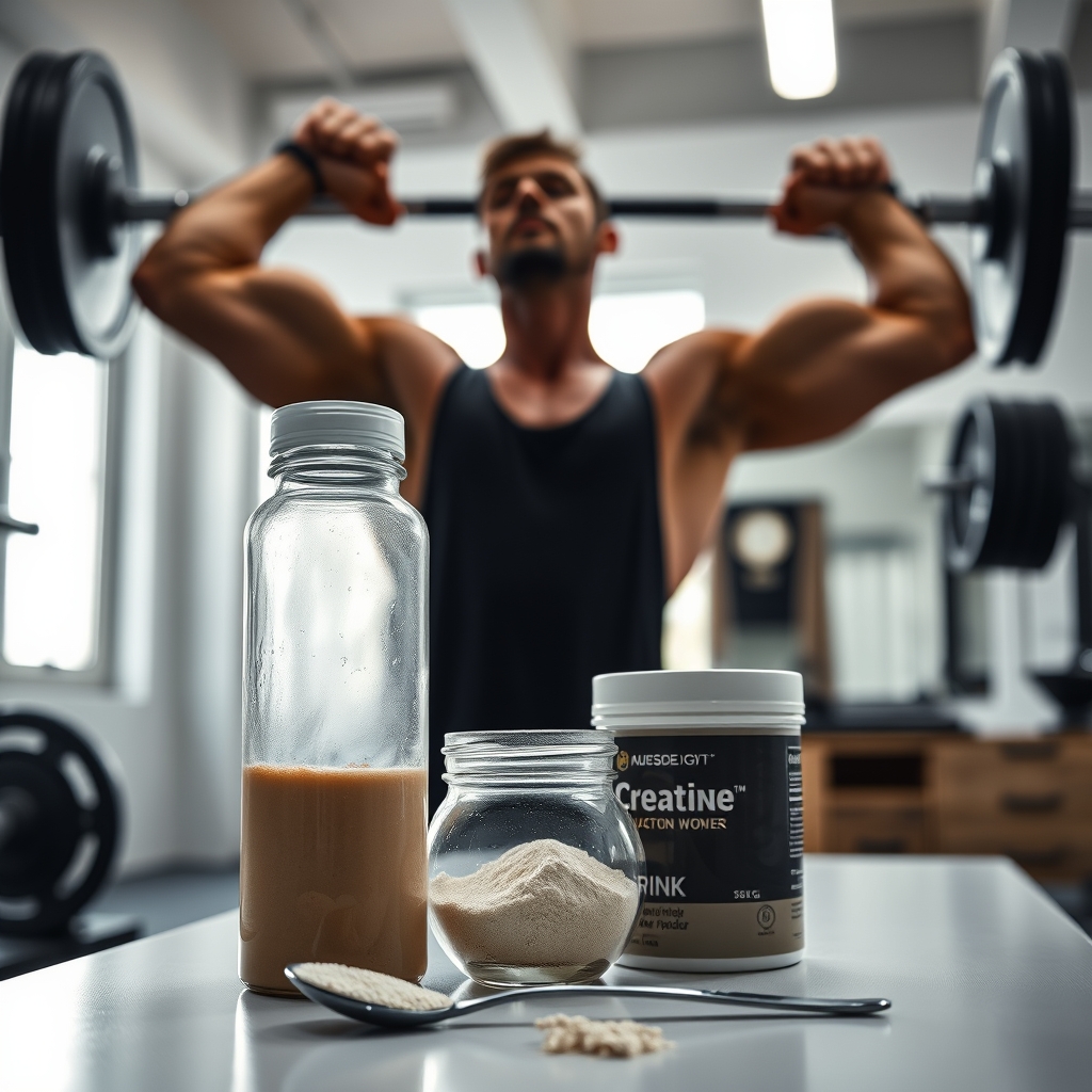 creatine powder in action
