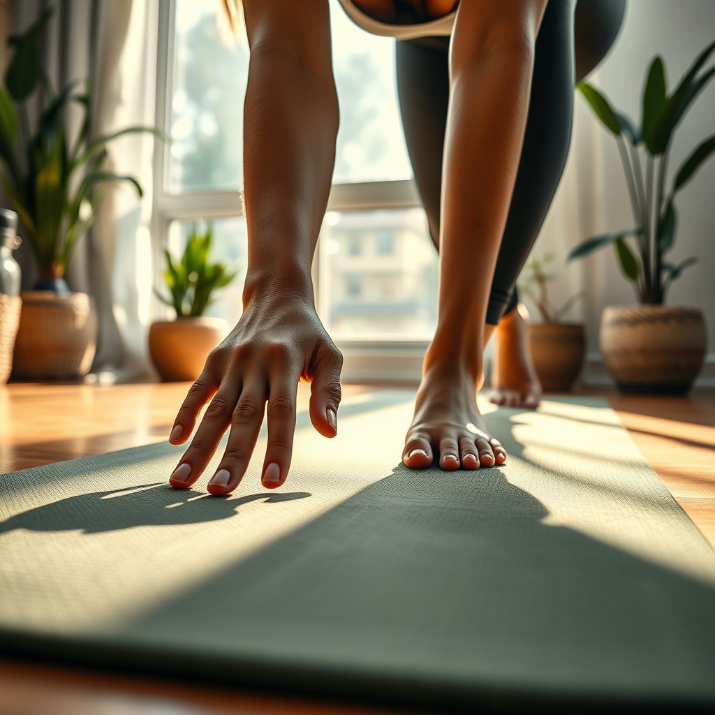 yoga mat in action