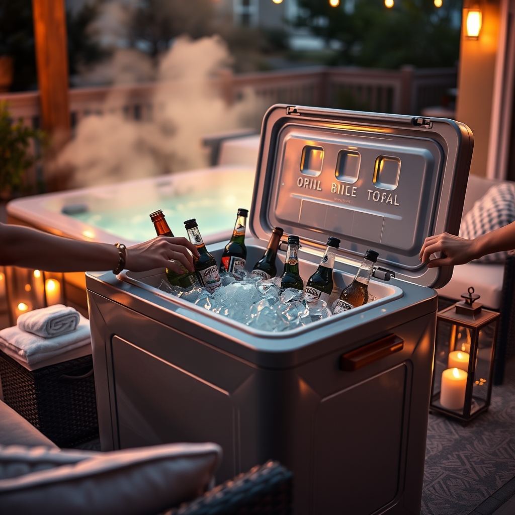 outdoor cooler in action