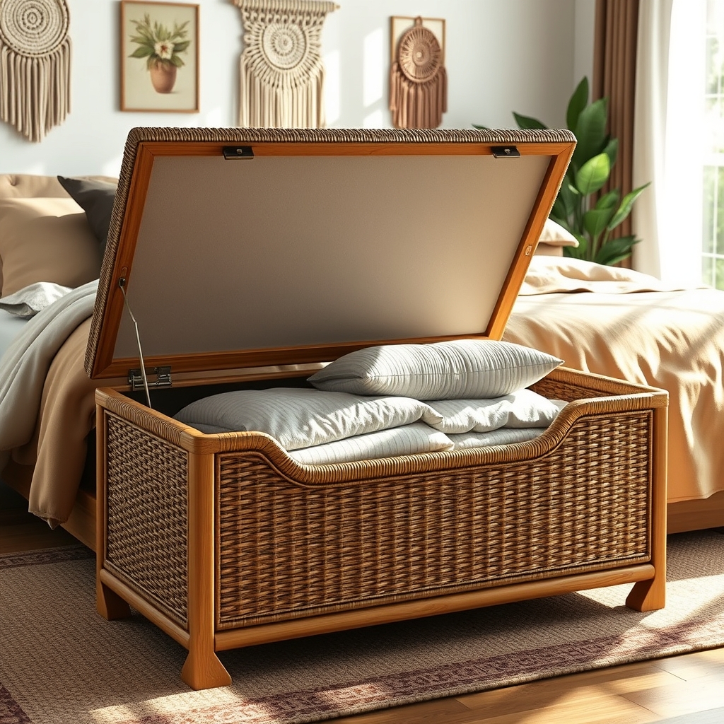 Boho Storage Bench Review 2026 — Best Entryway Solution 2 boho bench in action