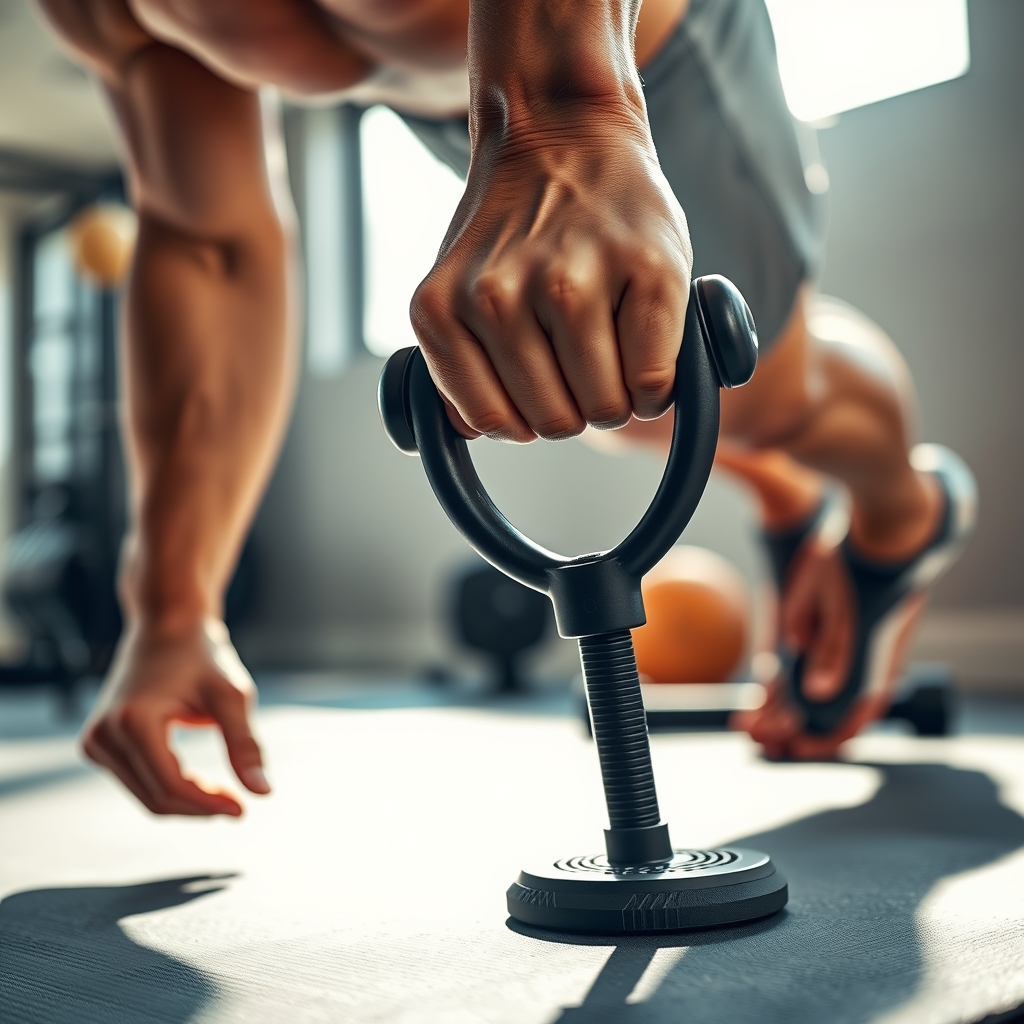 pushup handles in action