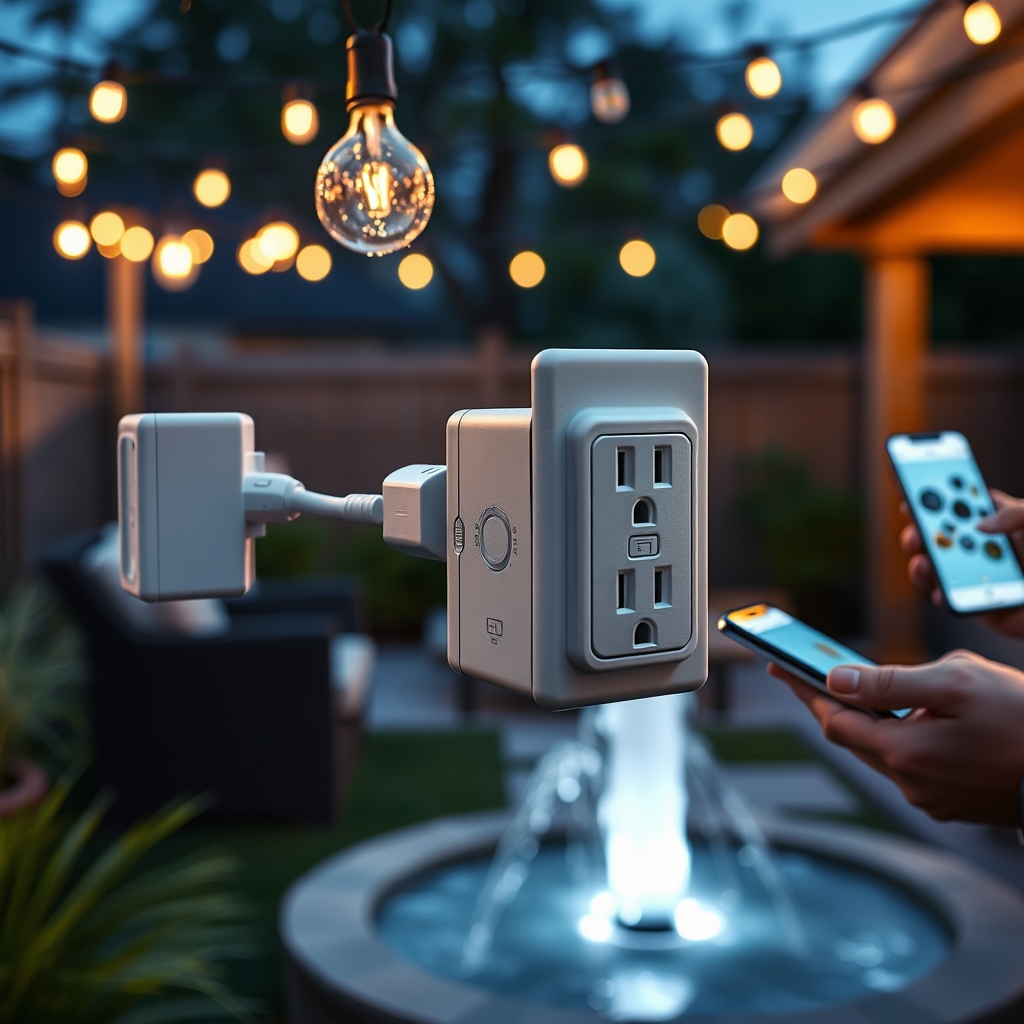 outdoor smartplug in action